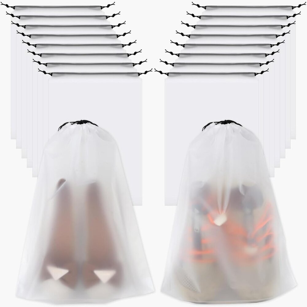 18 Pack Shoe Bags - 11.8in x 15.7in, Storage Bags for Packing, Travel Essentials